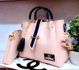 Girl's PU Leather Embellished Hand Bag Set