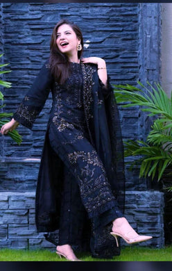 3 Pcs Women's Unstitched Embroidered Suit