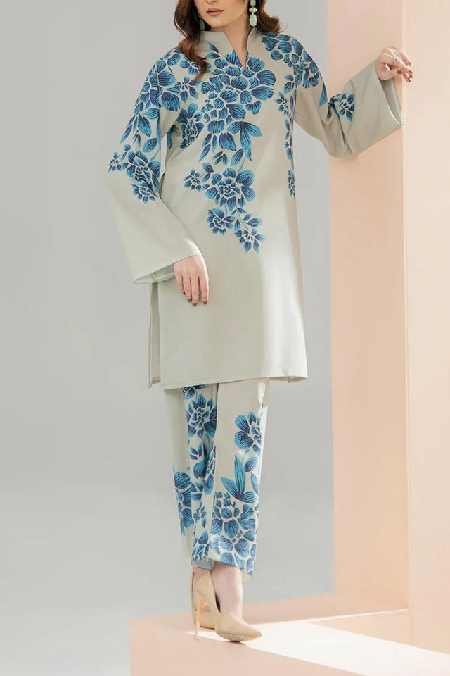 Women's Stitched Printed Shirt and Trouser Set - 2 Pcs