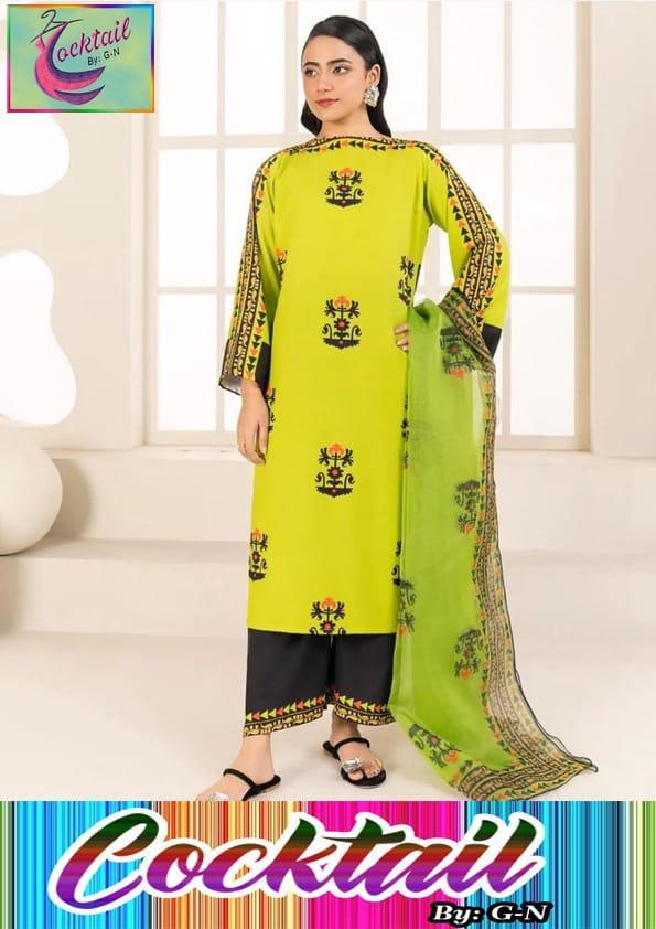3 Pcs Women's Stitched Grip Silk Printed Suit