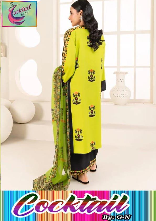 3 Pcs Women's Stitched Grip Silk Printed Suit