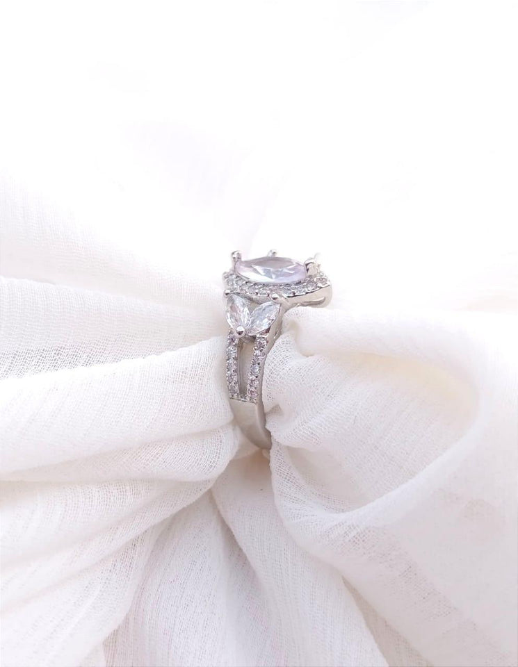 Modern Design Silver Plated Ring