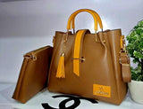 Women's PU Leather Plain Hand Bag Set&nbsp;