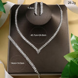Cross-Border Hot-Selling Jewelry Set Necklace Three-Piece High-End Exquisite Bridal Necklace Set Jewelry Sets