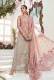 Exquisite 3 Pcs Chiffon Embroidered Suit in Pink