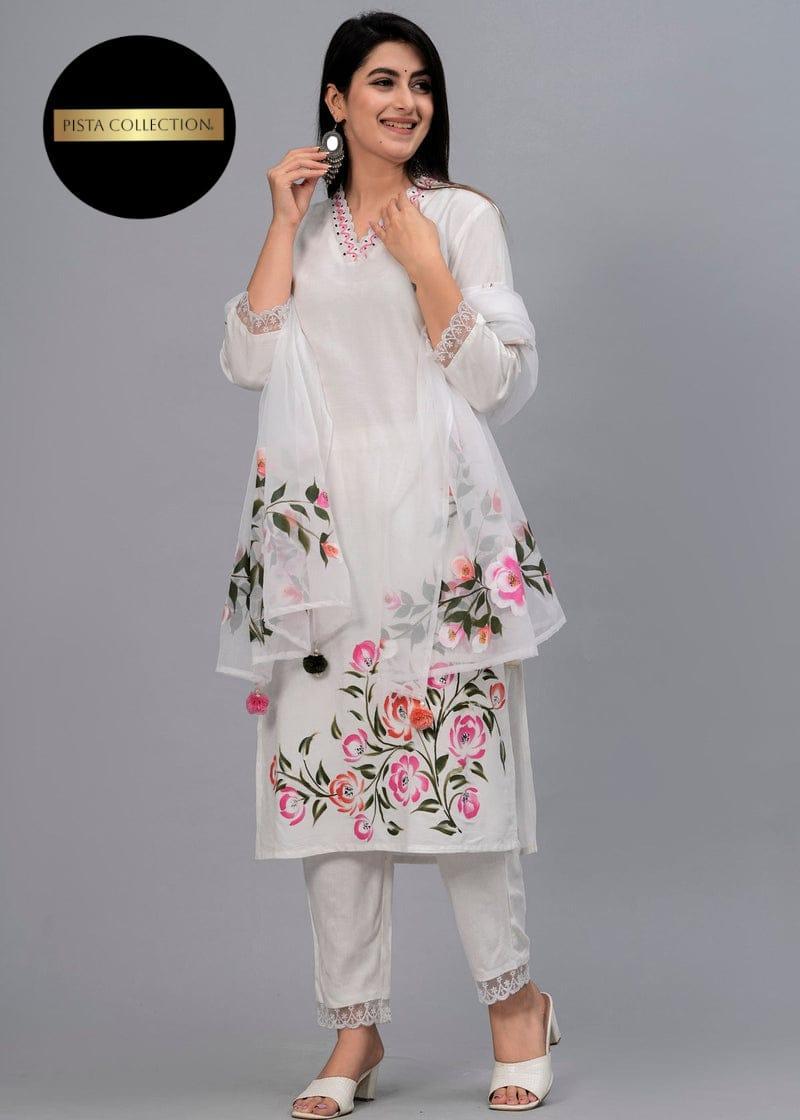 3 Pcs Women's Stitched Embroidered Suit