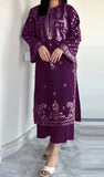 2 Pcs Women's Unstitched Embroidered Suit
