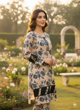 Stylish Women's Stitched Printed Shirt and Trouser Set - 2 Pcs in Crystal Wool and Cotton