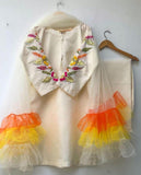 3 Pcs Women's Stitched Katan Silk Embroidered Suit