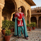 2 Pcs Women's Unstitched Embroidered Suit