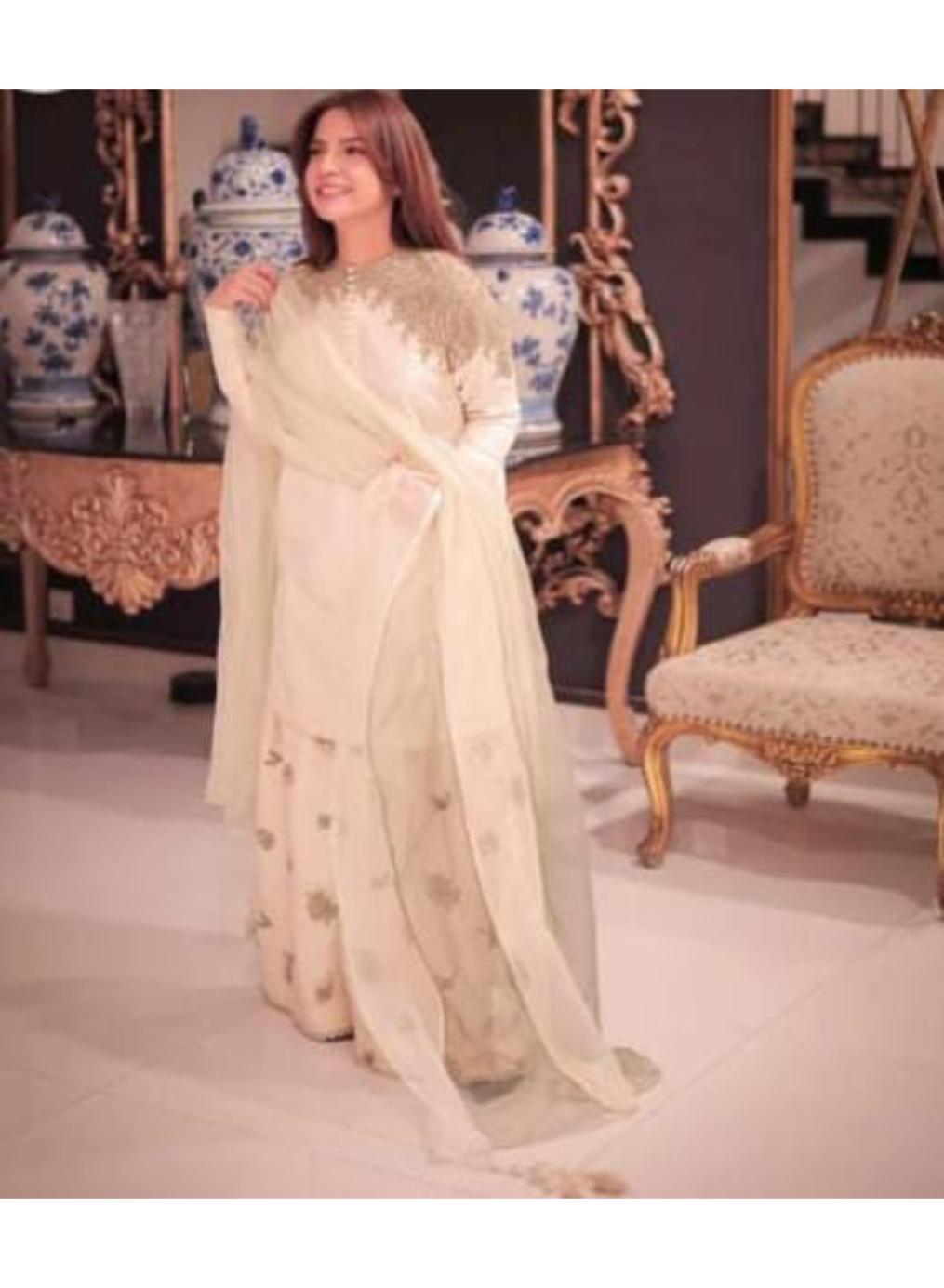 Embroidered Linen Suit Set - 3 Pcs with Chiffon Dupatta for Women