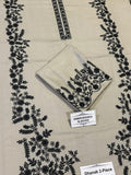 2 Pcs Women's Unstitched Embroidered Suit